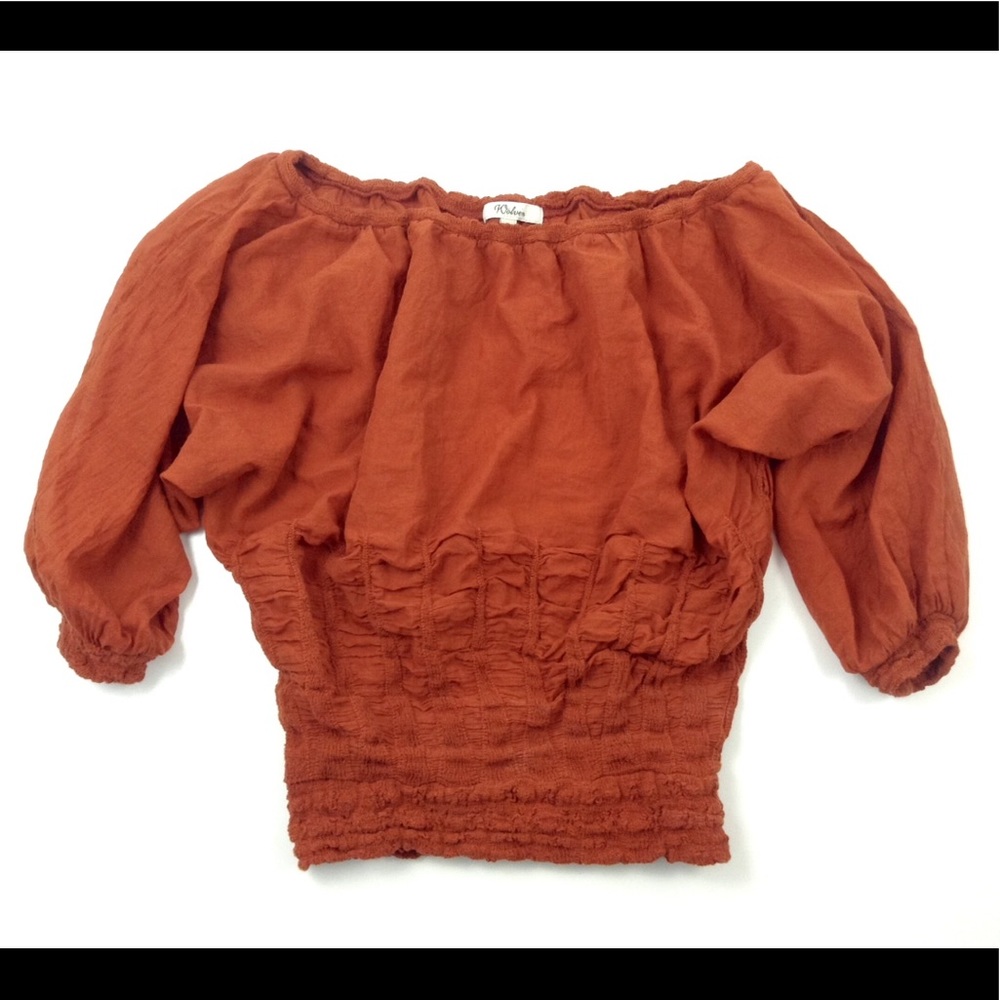 Wolven for Anthropologie Smocked Bubble Top
